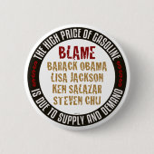 Obama Gasoline Ronde Button 5,7 Cm (Voorkant)