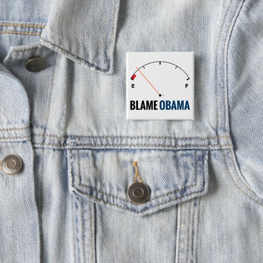 Obama-gasprijzen Vierkante Button 5,1 Cm (In situ)