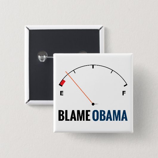 Obama-gasprijzen Vierkante Button 5,1 Cm (Voorkant /achterkant)