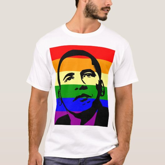 "Obama Gay Marriage Support" T-shirt (Voorkant)