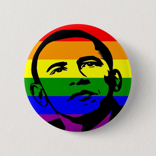 Obama Gay Pride Button (Voorkant)