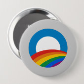 Obama Gay Pride Ronde Button 4,0 Cm (Voorkant /achterkant)