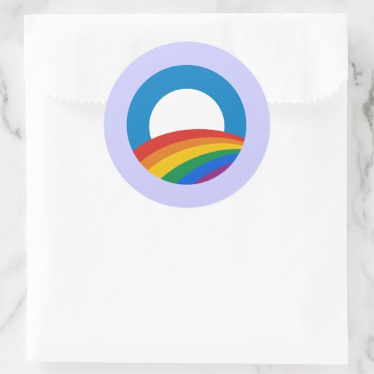 Obama Gay Pride Ronde Sticker (Tas)