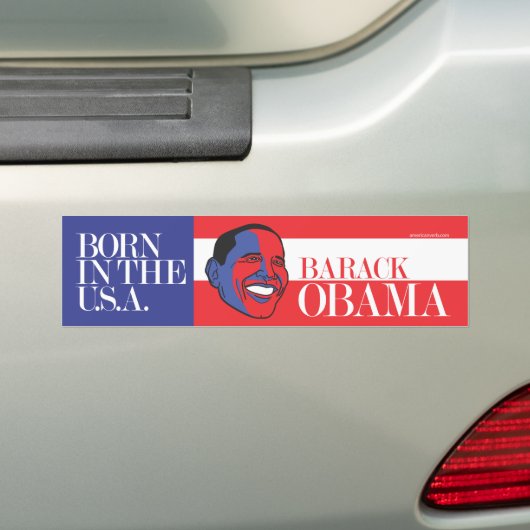 Obama - Geboren in de VS. Bumpersticker (Op auto)