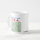 Obama: Geboren in de VS Koffiemok (Voorkant links)