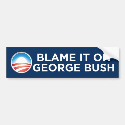 Obama - Geef George Bush de Schuld Bumpersticker (Voorkant)