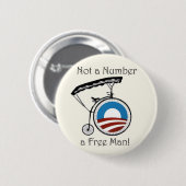 Obama geen getal ronde button 5,7 cm (Voorkant /achterkant)