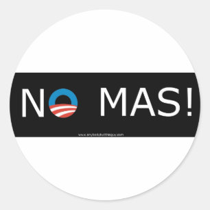 Obama, geen Mas. Cirkelstickers Ronde Sticker