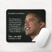 Obama - Geloof - Mousepad Muismat (Met muis)