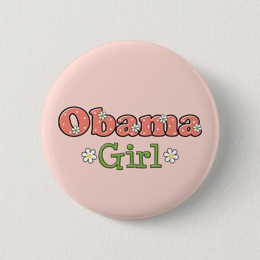 Obama Girl Barack Obama Button (Voorkant)