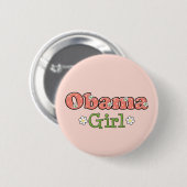 Obama Girl Barack Obama Button (Voorkant /achterkant)