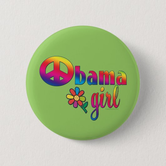 Obama Girl Ronde Button 5,7 Cm (Voorkant)