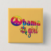 Obama Girl Vierkante Button 5,1 Cm (Voorkant)