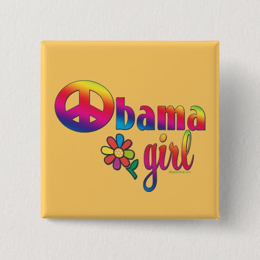 Obama Girl Vierkante Button 5,1 Cm (Voorkant)