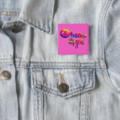 Obama Girl Vierkante Button 5,1 Cm (In situ)