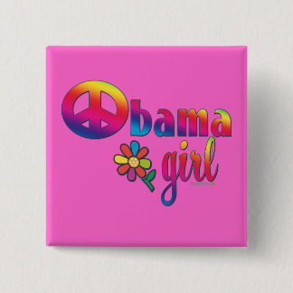 Obama Girl Vierkante Button 5,1 Cm