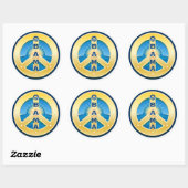 Obama GoldStar Peace Stickers, op wit Ronde Sticker (Vel)
