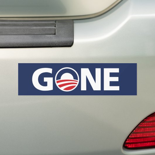 Obama, "GONE"-Bumpersticker Bumpersticker (Op auto)