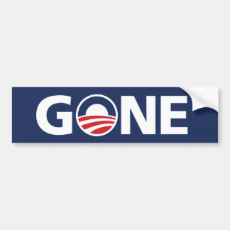 Obama, "GONE"-Bumpersticker Bumpersticker