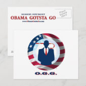 Obama Gotsta Go! Briefkaart (Voorkant / Achterkant)