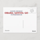 Obama Gotsta Go! Briefkaart (Achterkant)