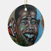 Obama Graffiti Keramisch Ornament (Links)