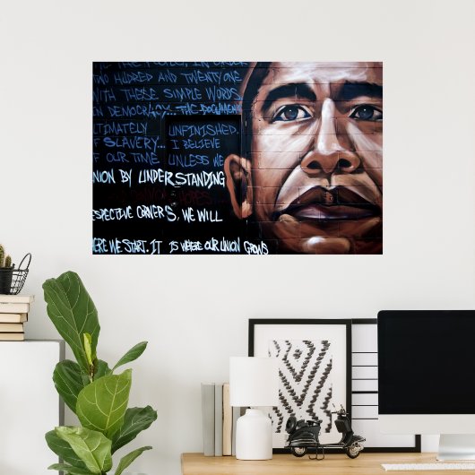 Obama Graffiti Poster (Thuiskantoor)
