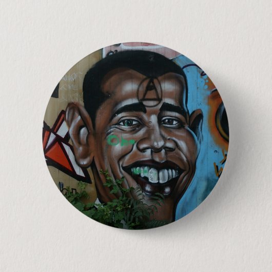 Obama Graffiti Ronde Button 5,7 Cm (Voorkant)