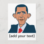 Obama - grappig portret briefkaart (Voorkant)