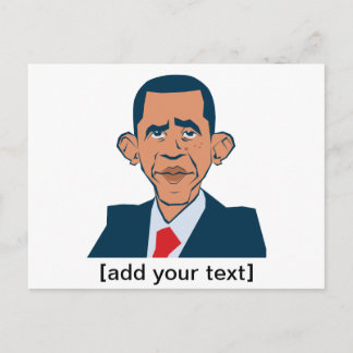 Obama - grappig portret briefkaart