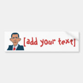 Obama - grappig portret bumpersticker (Voorkant)