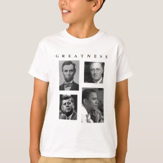 Obama GREATNESS Lincoln FDR JFK Obama - KINDER T-shirt