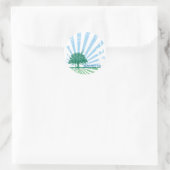 Obama Green Ronde Sticker (Tas)