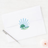 Obama Green Ronde Sticker (Envelop)