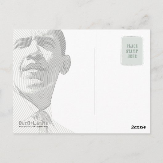 Obama - Groeten van... - BRIEFKAART - SJABLOON (Achterkant)