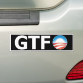 Obama GTFO 2012 Bumpersticker (Op auto)