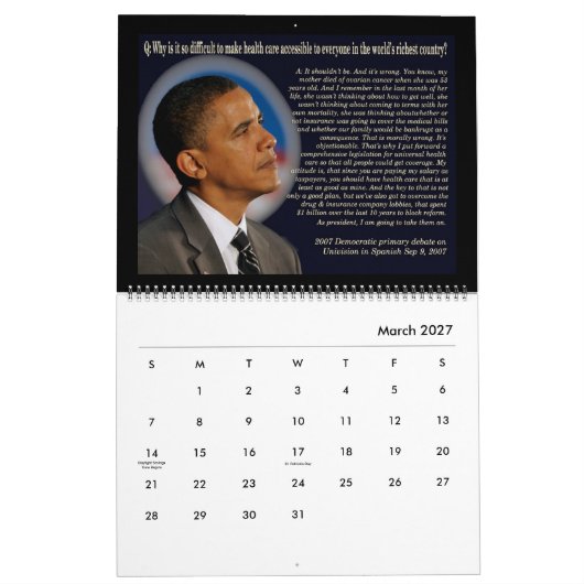 Obama haalt de agenda voor 2016 uit kalender (Mar 2027)