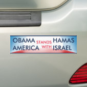 Obama Hamas tegen VS Israël Bumpersticker (Op auto)