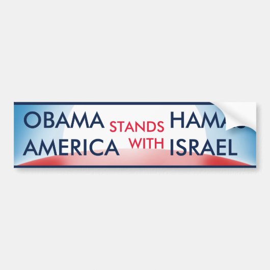 Obama Hamas tegen VS Israël Bumpersticker (Voorkant)