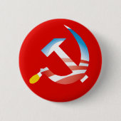 Obama Hammer en Sickle Button (Voorkant)