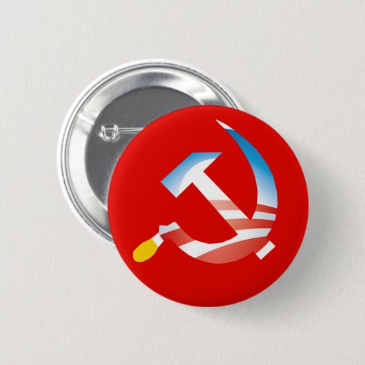 Obama Hammer en Sickle Button (Voorkant /achterkant)