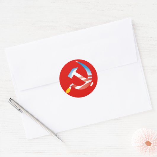 Obama Hammer en Sickle Sticker (Envelop)