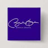 Obama-handtekening Vierkante Button 5,1 Cm (Voorkant)
