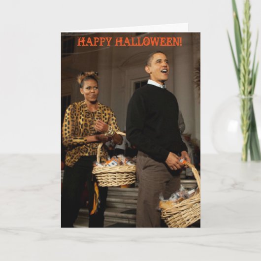 Obama Happy Halloween - Wenskaart Kaart (Voorkant)