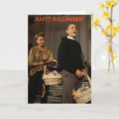 Obama Happy Halloween - Wenskaart Kaart (Gele Bloem)