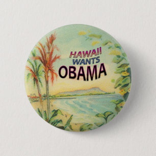Obama Hawaii Button