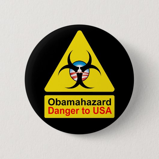 Obama Hazard knoppen Ronde Button 5,7 Cm (Voorkant)