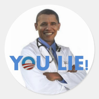 Obama Health Care, je liegt Ronde Sticker