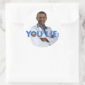 Obama Health Care, je liegt Ronde Sticker (Tas)