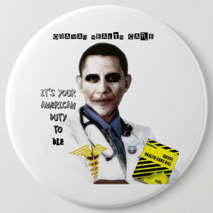 OBAMA HEALTH CARE RONDE BUTTON 6,0 CM